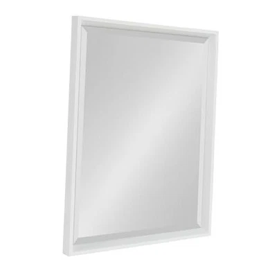  Espejo de pared biselado con marco decorativo moderno Calter, 20 25,5" L x 19,5" W blanco Foto 1 de 4