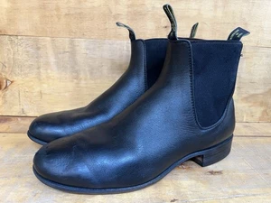 Stivali cubani neri vintage anni 70 RM Williams Chelsea taglia AU/UK 11 G/US 12 - Foto 1 di 20
