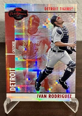 2008 Topps Co-Signers Ivan Rodriguez #066 Hyper Plaid Red Parallel /100 - Image 1 of 2
