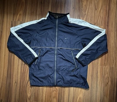 VTG 90s Nike Alpha Project Windbreaker Full-zip Reflective Jacket Navy Blue L - Image 1 of 4