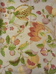 P KAUFMANN FABRICS SOIL & STAIN REPELLENT FINISH Jacobean Print 72 L x 56 W USA  - Picture 1 of 10