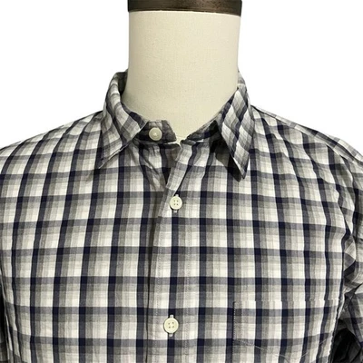 Jack Spade Men's 100% Cotton Blue Gray Plaid Preppy Long Sleeve Button Down Sz L - Image 1 of 4