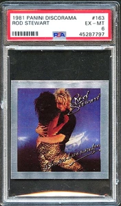 1981 Panini Discorama Sticker #163 ROD STEWART PSA 6 - Bild 1 von 2