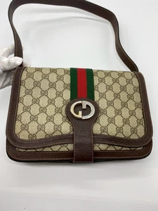 Gucci Vintage GG PVC Interlocking Sherry Line Schultertasche Echtheit - Bild 1 von 14