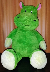Old Navy Green Hippo Hippopotamus Plush Toy Ribbed Terry Fleece Jumbo 26" 2009 J - Picture 1 of 9