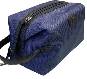 Kulturbeutel Pinguin blau Nylon Reisetasche mit Reißverschluss, Urlaub, - Bild 1 von 5