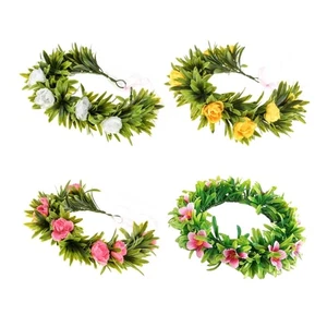 Fabric Floral Hair Wreath Ornament Perfect For Photoshoots Forest Theme Event - Picture 1 of 12