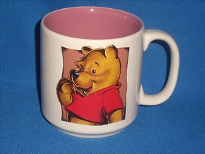 Disney Winnie the Pooh Pink Coffee Mug Laughing Bear - Picture 1 of 8