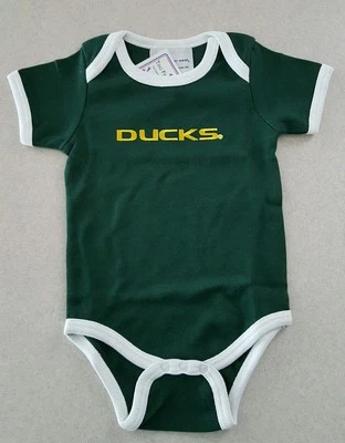 Oregon Ducks Baby Bodysuit NEWBORN Green Embroidered Logo Infant  #18716 - Image 1 of 4