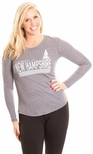 Alma Mater NCAA New Hampshire Wildcats Women's Long Sleeve T-Shirt Sz Small Grey - Picture 1 of 12
