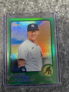 2022 Topps Heritage Gleyber Torres Green REFRACTOR /272 - New York Yankees - Picture 1 of 2