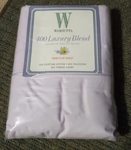 Wamsutta Twin Flat Sheet Egyptian Cotton Blend Lilac Luxury 400 Purple New - Picture 1 of 3