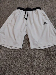 White Adidas Soccer Shorts Small - Picture 1 of 3