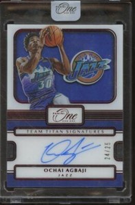 2022-23 Panini One And One OCHAI AGBAJI RC Rookie Team Titan Auto Red /25 JMJ2