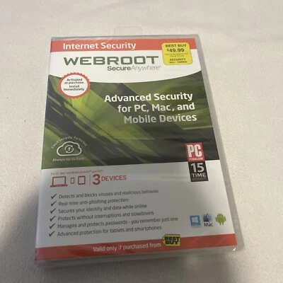 Webroot SecureAnywhere Internet Security - Join The Protected for Windows & Mac  - Image 1 of 2
