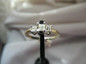 14k Diamond Princess Prong Set Ring .35ct Size 6 NEW - #D012 - Picture 1 of 4