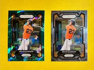 BRYCE ELDRIDGE 2024 Panini Prizm #255 & 2024 Panini Prizm GREEN CRACKED ICE #255 - Picture 1 of 2
