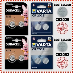 Duracell Varta CR2025 CR2032 LR54 Batterien 3V Volt Bulk oder Blister  - Bild 1 von 1