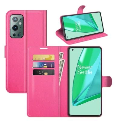 Custodia Cellulare Protettiva per OnePlus 9 Pro Flip Cover Astuccio Bumper Rosa - Immagine 1 di 4