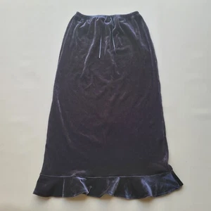 Field Gear FG Youth Girls XL (16) Stretch Brown Velour Ruffle Dressy Maxi Skirt - Picture 1 of 9
