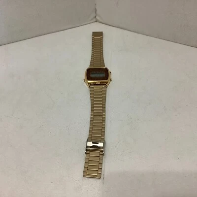 Vintage Lorus Alarm Digital Chronograph LCD Watch Y799-4310 Gold Tone Japan - Image 1 of 4