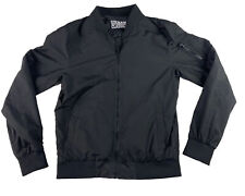 Urban Classics Bomber Jacket Mens Small Black Lightweight Full Zip Nylon