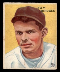 1933 Goudey Baseball #199 Tom Bridges VG *d2