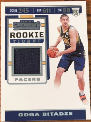 2019-20 Panini Contenders Rookie Ticket Swatches Goga Bitadze RTS-GGB - Image 1 of 2