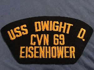USS Dwight D. Eisenhower AIRCRAFT CARRIER Hat Patch CVN 69 US Navy President Ike - Picture 1 of 4