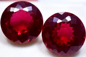 Natural Pair 32.60 Ct Blood Red Ruby Mozambique GGL Certified Loose Gemstone - Picture 1 of 14