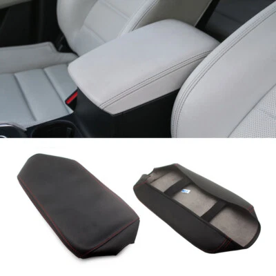 Cubierta de reposabrazos de cuero negra para Mazda CX-5 CX5 2017 2018 consola central Foto 1 de 4