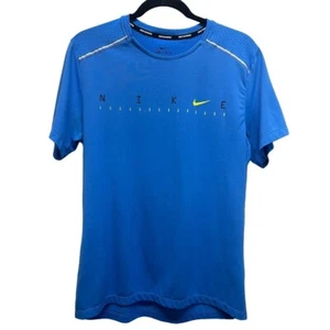 T-shirt uomo Nike Dry-Fit corsa allenamento manica corta blu piccola - Foto 1 di 7