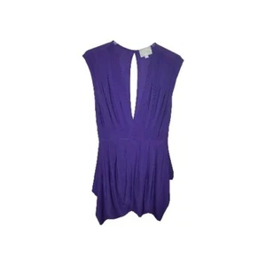 Ladies Short Purple Dress By Miso Size 12 Stretchy Shapely - Picture 1 of 8