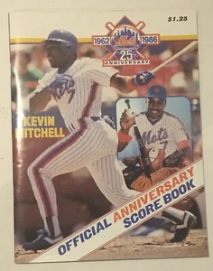 LIBRO DE RESULTADOS OFICIAL DE LOS METS DE NUEVA YORK DE 1986 VS EXPOS - PORTADA DE KEVIN MITCHELL - Imagen 1 de 1