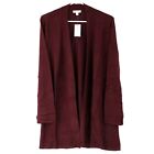 Charter Club Women's Marooned Pointelle Ribbed Knit Cardigan Sweater Size XL