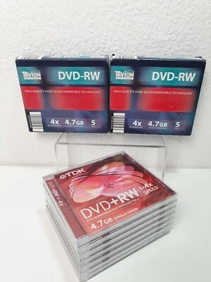 DVD+RW & DVD- RW bundle 4x Speed 17 Discs In Total In Jewel Case - Image 1 of 4