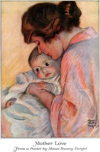 MOTHER LOVE Maud Tousey Fangel F S BRUNNER Angel ORIGINAL 1920 REVISTA IMPRESIÓN - Imagen 1 de 2