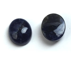 Natürlicher Sodalith ovaler Cabochon mit flacher Rückseite AAA loser Edelstein für alle Arten von Schmuck - Bild 1 von 6