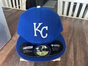 New Era 59fifty Fitted 7 1/2 Kansas City Royals Cap Cool Base New - Picture 1 of 3