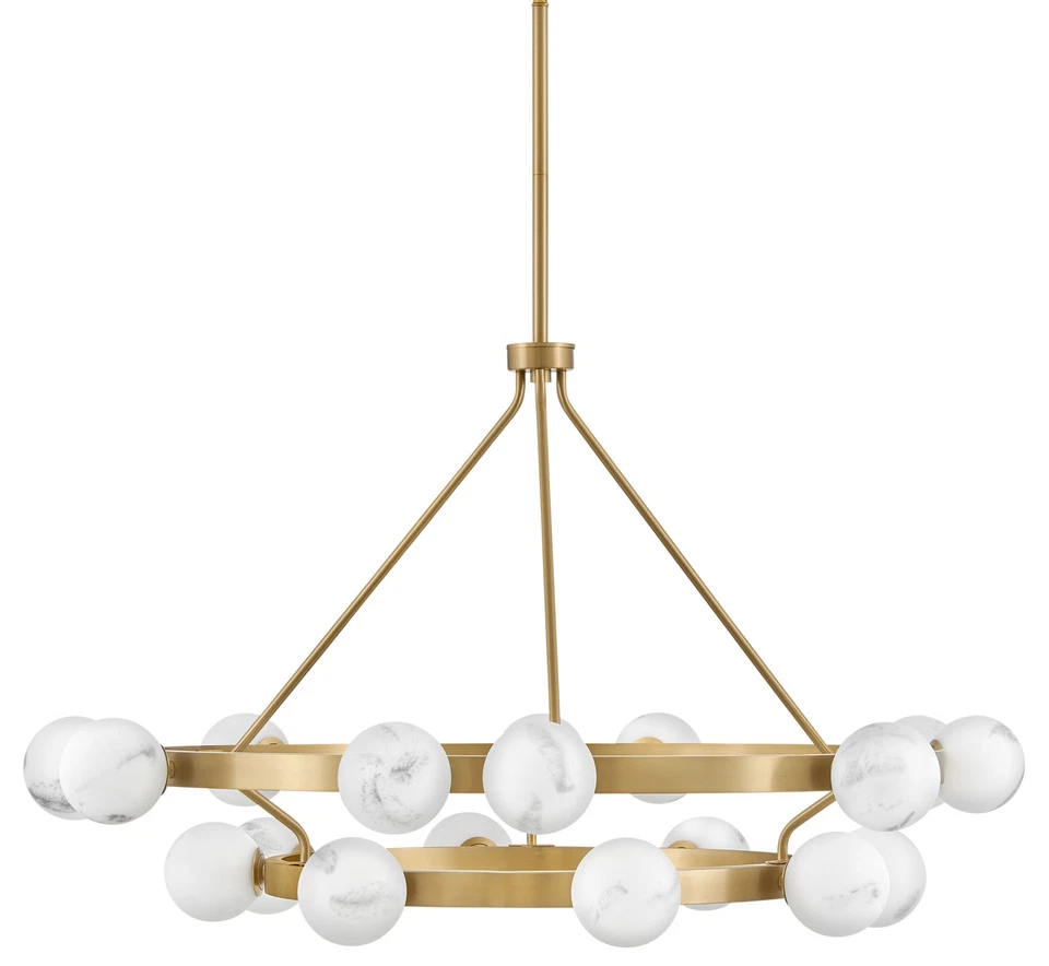 Lámpara de araña Fredrick Ramond FR41905 Selene 18 luces 48" W anillo - latón Foto 1 de 1