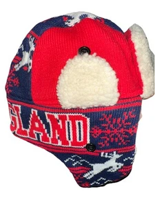 NFL New England Patriots Trapper Hat  Acrylic Fleece Cold Winter Red*White*Blue - Picture 1 of 11