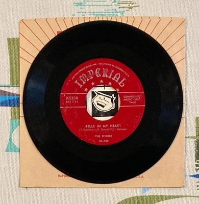 The Spiders 45 Bells in my Heart / For a Thrill 1955 R&B Doo Wop VG+ - Image 1 of 4