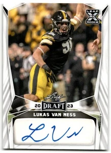 2023 Leaf Draft Autographs Lukas Van Ness Auto Iowa Hawkeyes - Picture 1 of 2