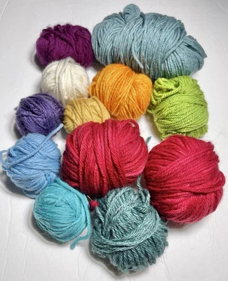 UNBRANDED  Wool/ blend YARN  lot of 12. WORSTEDYARN FOR COLORWORK. Combine Ship. - Image 1 of 2