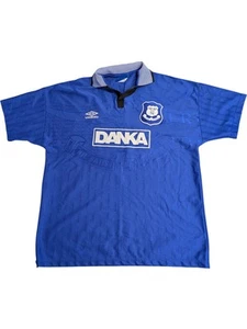 Umbro Everton Home Football Shirt 1995-97 Blue Danka Kanchelskis XL - Picture 1 of 4