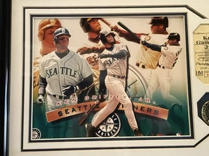 Griffey Jr 1990’s Highland Mint /2500 Mariners Photo, And 24KT Coin - Picture 1 of 9