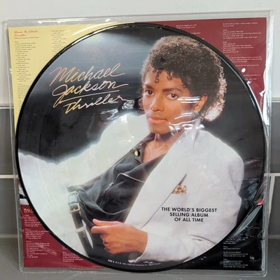 MICHAEL JACKSON - THRILLER 2008 USA PICTURE DISC VINYL LP EX/VG - Image 1 of 4