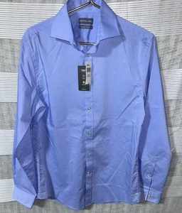 NUEVO CON ETIQUETAS Camisa Michael Kors Calce Ajustado Azul L/S Oxford Abotonada Talla 15-32/33 Med - Imagen 1 de 9
