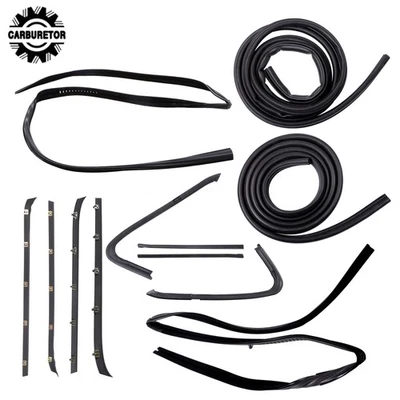 Kit Fit For Chevy GMC Pickup 1973-1980 Front Side Door Rubber Seal Weatherstrip - Изображение 1 из 4