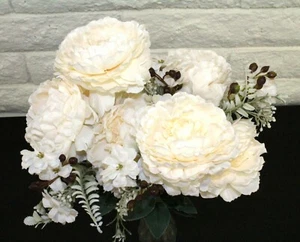 Artificial Peony Silk Flowers Heads Wedding Bouquet Home Office Party Decor  - Picture 1 of 19